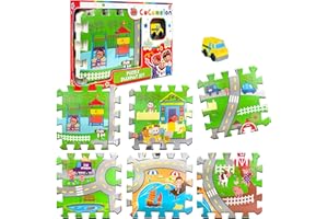Sinco Creations Cocomelon Eva Puzzles Playmat Set | EVA Soft Foam Baby Puzzle Play Floor Tile Mats| Official Cocomelon | Toddler Toys Age 12 Months