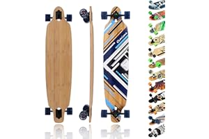 MAXOFIT IHR PARTNER FÜR SPORT UND FREIZEIT Maxofit Longboard dans différents Designs avec Planches en érable/Bambou de qualité supérieure pour débutants et confirmés