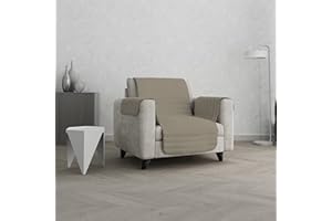 ITALIAN BED LINEN Sogni e Capricci Wodoodporny modny pikowany pokrowiec na sofę gołąb szary/kremowy, 1 miejsce