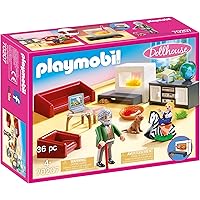 PLAYMOBIL Dollhouse 70207 Gemütliches Wohnzimmer, mit Lichteffekt, ab 4 Jahren