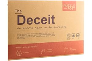PUZZLE POST Unique Escape Room In An Envelope | Great For Groups - Families & Friends | Perfect For Games Night | Escape Room In A Box | Puzzle Mystery Game - The Deceit