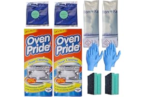 HUBSIDIA 2 Packs of Oven Pride(2X 500 ml) Oven Cleaner with Oven Cleaning Bags, Gloves and Microfibre Cleaning Cloths | Oven Pride Complete Oven Cleaning Kit