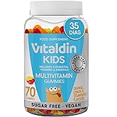 VITALDIN Children's Multivitamins Sugar Free Gummies - 70 units | Gluten Free Vegan Gummies with Vitamins A, C, D, E, B6, B12