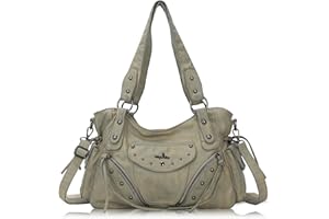 Angel Kiss Hobo Bag for Women Retro Leather Purses and Handbags Roomy Soft Ladies Satchel Bags with Crossbody Strap