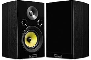 Fluance Signature HiFi 2-Way Bookshelf Surround Sound Speakers for 2-Channel Stereo Listening or Home Theater System - Black Ash/Pair (HFS)