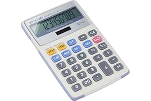 Sharp EL 334 Calculator, Off-White
