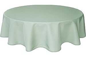 Home Direct Obrus o dużej jakości, łatwy w pielęgnacji, okrągły 140 cm zielony szałwia