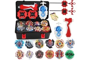 GENERIC 12Pcs Toupies，Turbo avec Lanceurs，4D Combat Top Model Metal Masters Speed avec, Pâques, Noël, Anniversaire-06A