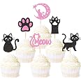 Set 35 Decorazioni A Forma Di Cuore Per Cupcake – Glitter Rosso E Oro, Con Stecchi In Bambù, Per Matrimoni E San Valentino