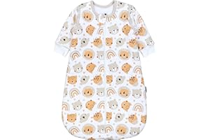 TupTam Sacco Nanna 2.5 TOG – Sacco Nanna Neonato Tutto l’anno con Maniche Rimovibili, Cotone OEKO-TEX