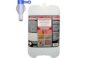 Cleanprince Eliminador de Verdín 5 Litros Alta Concentración 5000ML Musgo Verdete Trenzar Suelos Retirar Limpieza Limpiador Witterungsrückstände Madera Cerámica Cristal Plástico Cercas Hof