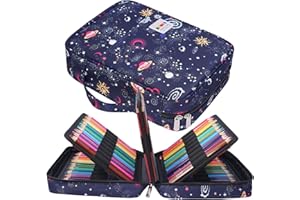 JAKAGO Große Federmäppchen XXL mit 220 Schlitze Stifte Aufbewahrung, Wasserdichtes Stiftetasche für Aquarellstifte & Marker & Gelstifte,Geschenk für Studenten Künstler