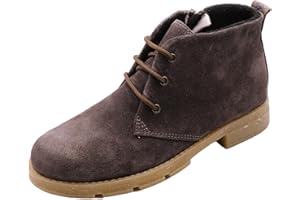 Kristian Shoes 2210 – damskie buty skórzane, skóra nubukowa, botki z ciepłą wyściółką