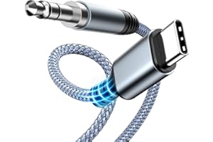 Highwings Aux Kabel USB C 1.2M, USB C auf Klinke 3.5mm Audio Aux Auto Handy für iPhone 17/16/15 Pro/Max/Plus, Galaxy S25/S24/S23/S22, Hua-wei P40/P30/P20, Pixel, Car Stereos