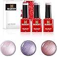 Bluesky Gel Nail Polish Set, Spring 2021 Collection - Dance Your Way Trio Set 1 - Pearls, 3 x 5 ml Gel Nail Polishes, Pink, Purple, Shimmer (Requires Curing Under UV/LED Lamp)