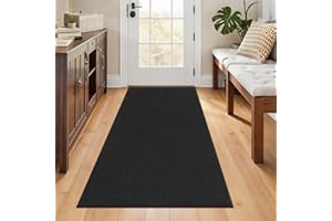 SHACOS Alfombra Pasillo Negro 80x150cm Alfombra Cocina Antideslizante, Lavable, Absorbente, Resistente a Manchas, Tapete Corredor para Puerta, Pasillo, Lavandería