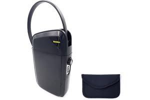 Bosvision Portable Key Lock Box, Travel Safe, Combination & Master Key Access, Faraday Bag for Keyless Car Key Fob - Black