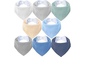 SLOSH Baberos Bebe Recien Nacido Algodón Bebé Niña Niño Bandanas para la Dentición