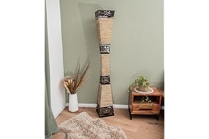 MIENLOCO Azjatycka lampa stojąca 150 cm designerska lampa stojąca lampa naturalna oświetlenie Bali Deko (L4)