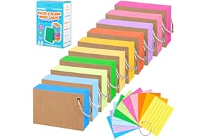 PENPRIS 800 SCHEDE COLORATE CON ANELLI - Formato A8 - Fronte righe - Schede per appunti - Materiale scolastico e per ufficio - 150 g/m² - 8 colori - Rif. PAP06A8MX1