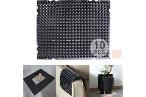 Svart 10 st katt-scat-matta, kattavskräckande spikar för att hålla katter | 80 x 40 cm scat-mattor för hundar och katter, kattavskräckande matta med spikar, kattavvisande utomhus