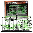 CKB LTD Space Rail Perpetual Rollercoaster Glow in The Dark Level 4 - Marble Roller Coaster Run DIY Track Build Kit Space Rail Track Run Construction Gadget