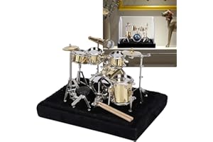 BORDSTRACT Mini Drum Set Model, Musical Instrument Display Kit for Home Decor & Gifts, Miniature Ornaments Craft, for Holidays, Graduation