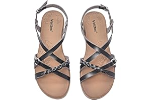 Veittes Sandalias planas para mujer - Moda Slip On Trenzado Puntera Tanga Tiras Primavera Verano Zapatos.