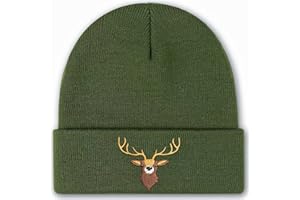 ZJKUBOIS Jäger Geschenke,Jagd geschenke Strickmütze Socken Set, Jagdzubehör Einheitsgröße Mütze mit Hochwertige Hirschkopf Stickereien, Jagdsocken, Winter Jagdbekleidung, Jagd Ausrüstung