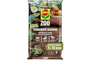 COMPO Zoo Terrarien-Substrat für Echsen und andere anspruchsvolle Reptilien - natürliche Pinienrinde für mittelgroße bis große Echsen und andere Reptilien - mittlere Körnung 5-10 mm - 10 Liter