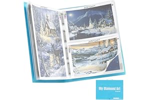 ARTDOT Álbum para Diamond Painting Adultos, carpeta para Pintura Diamante, tamaño A2 para guardar dibujos con diamantes, con 13 páginas para 26 hojas