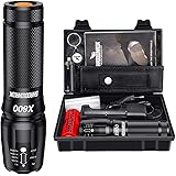 Shadowhawk X800 Super Bright LED Torch 4000 Lumens CREE Light Modes Rechargeable with Zoom for Camping Hiking and Emergencies