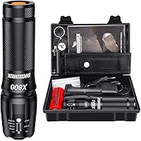 Shadowhawk X800 Led Taschenlampe, Super Helle 3000 Lumen Taschenlampen, Wiederaufladbare Taktische Taschenlampe mit Zoom…
