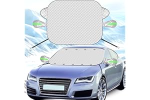 Newthinking Car Frost Windscreen Cover for Winter, Heavy-Duty Ultra Thick Car Windscreen Frost Ice Snow Protector Cover with Side Wing Mirror Cover and Magnets