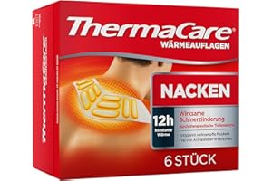 ThermaCare Nackenumschläge - Wärmeumschläge für Schulter & Nacken zur Linderung von Nackenschmerzen - Tiefenwärme zum Entspannen & Lockern der Muskeln - 6 Stück pro Packung