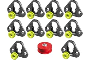 Geakv 10 x Button Fix Typ 1 Halterungsmarkierungs-Set zum Verbinden von Parallelpaneelen, Schwarz, Glasgefülltes Nylon, Wandmontage, Eckmontage, Befestigungselement, Montagehalterung