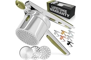 Priority Chef Potato Ricer 3 Disc, Olive Green