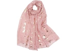 CLAUDIA&JASON Claudia & Jason® Christmas Snowflakes scarf glitter foil sparkle scarf Fir tree festive women scarves