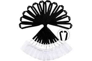 WEZEBEL 12 Pack Breakaway Lanyard with Card Holders, Durable Rainbow Neck Safety Lanyards Straps with Clear Waterproof Name Badge Holders in Bulk, Black