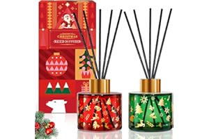 SCENTORINI Zapach do pomieszczeń, odświeżacz pokoju, zapach słodkiego domu i wieńca bożonarodzeniowego, zestaw upominkowy na Boże Narodzenie 2 x 100 ml, odświeżacz powietrza, wazon zapachowy do