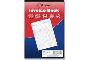 LOTUS Triplicate Invoice Book | 3-Part Invoice Book Triplicate | A5 (143 x 210mm) - TNCR-8011