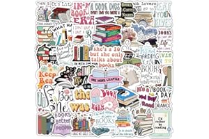 BAFANLY Adesivi per libri per Kindle, adesivi per bottiglie d'acqua da lettura ispiratori per bambini, adolescenti, studenti, insegnanti, amanti della lettura, accessori per libri, adesivi in vinile