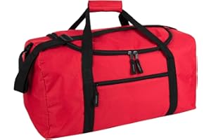 TRAIL MAKER 20 Inch, 40 Liter Duffel Bag for Men, Women, Teens – Travel Weekender Overnight Carry-on Shoulder Duffel Tote Bag (Red)