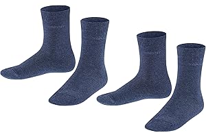 ESPRIT mixte enfant Foot Logo 2-Pack chaussettes respirantes durables biologiques coton renforcées douces couture plate aux orteils unies pour vie quotidienne et école multipack lot de 2 paires