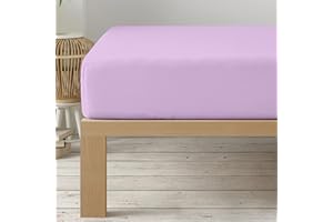 Degrees Home - COLLEZIONE - Lenzuolo con angoli 140 x 200 x 33 - Regolabile - Microfibra di poliestere garzataé - Lila