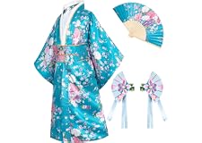 Japanese Traditional Dress Kimono Robe for Kids Girls Costume