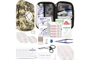 AMORNING 276Pcs Business First Aid Emergency Industrial First Aid Kits Basic Refill Supplies for Workplace Business Camouflage