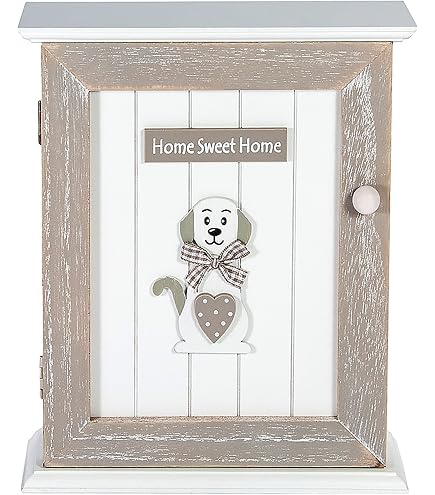 Caravan Key Rack Key Holder Box Country Caravan Key Box Wooden 6 Hooks Wall Mounted ...
