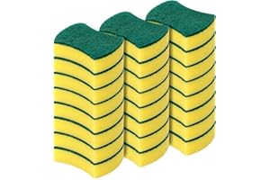 WUHUIXOZ Cleaning Sponge Kitchen Sponge Double-Sided Cleaning Sponge Stain Remover Scouring Pad Pack of 24 Size: 11 x 7 x 3 cm