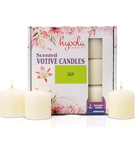 Candele Profumate Votive In Vetro - Set Da 4 Aroma Armonia Made In EU, Durata 12 Ore - Foto 4
